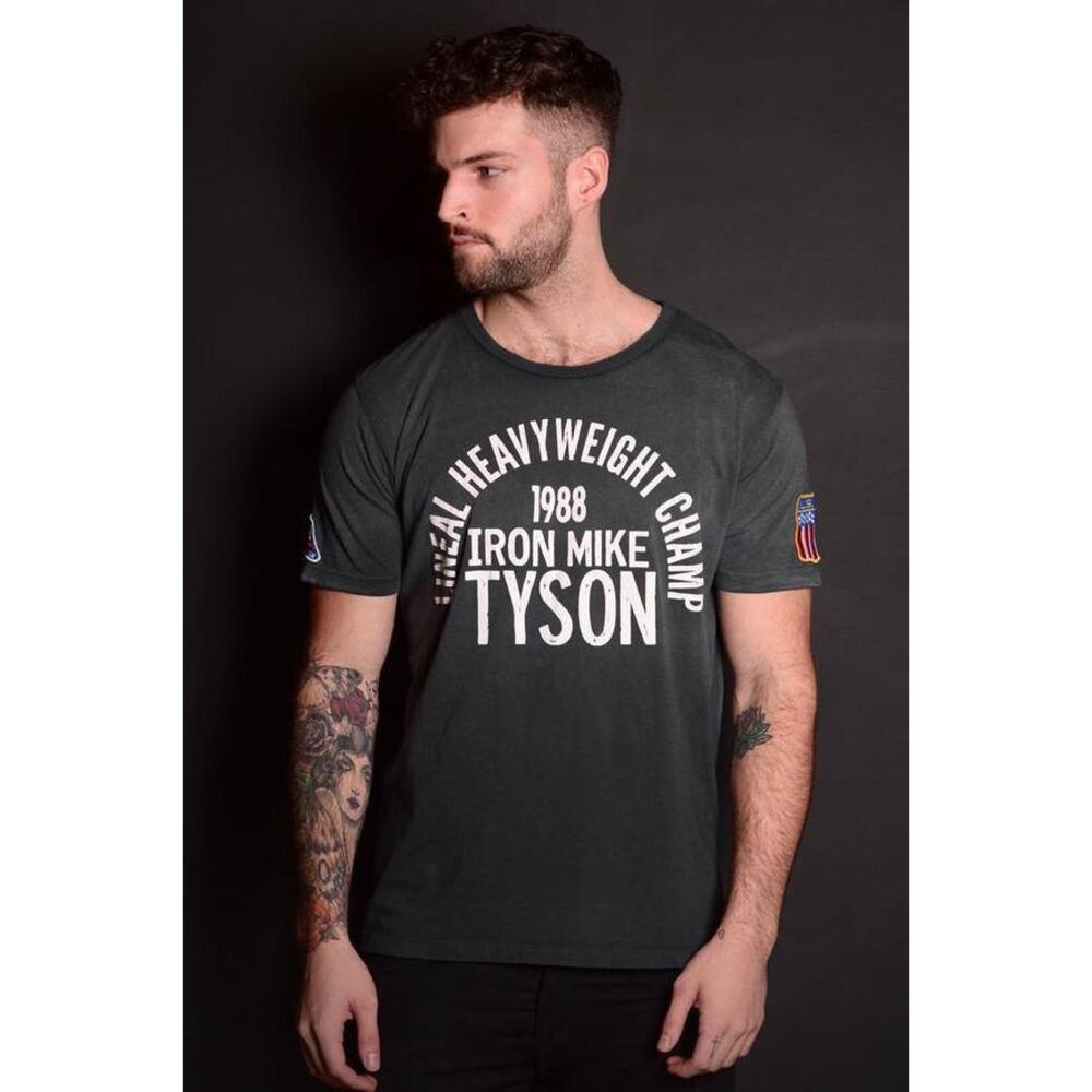 Roots of Fight T-Shirt Mike Tyson 1988 Lineal Heavyweight Champ Black Size XL